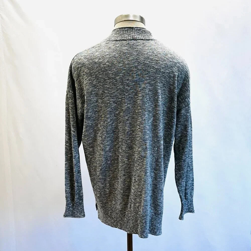 MADEWELL Women Long Sleeve Pockets Gray/White Cardigan Sweater Size Medium - Picture 8 of 11